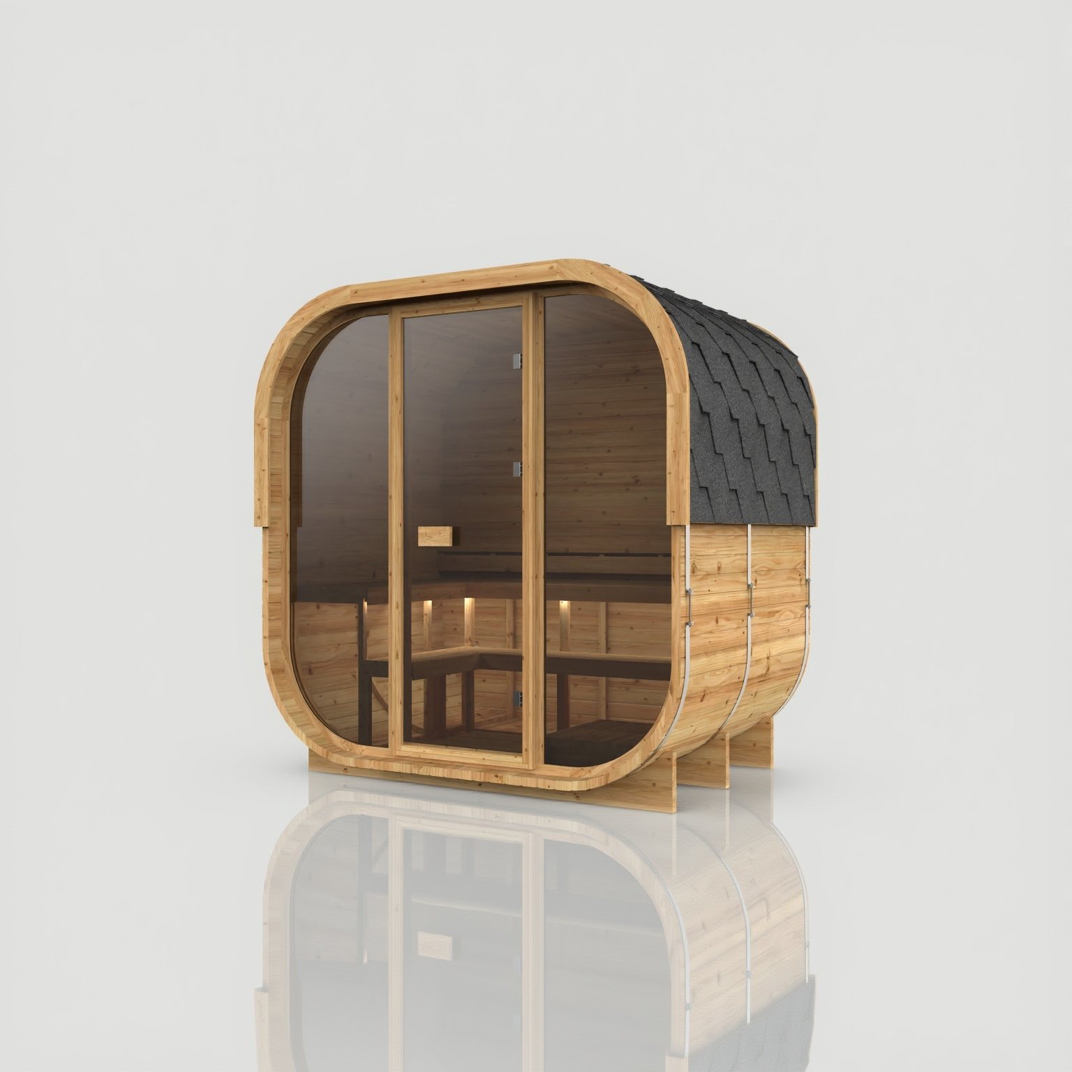 Cube 210 Scandi – Skandinavische Gartensauna für bis zu vier Personen – Ansicht 4