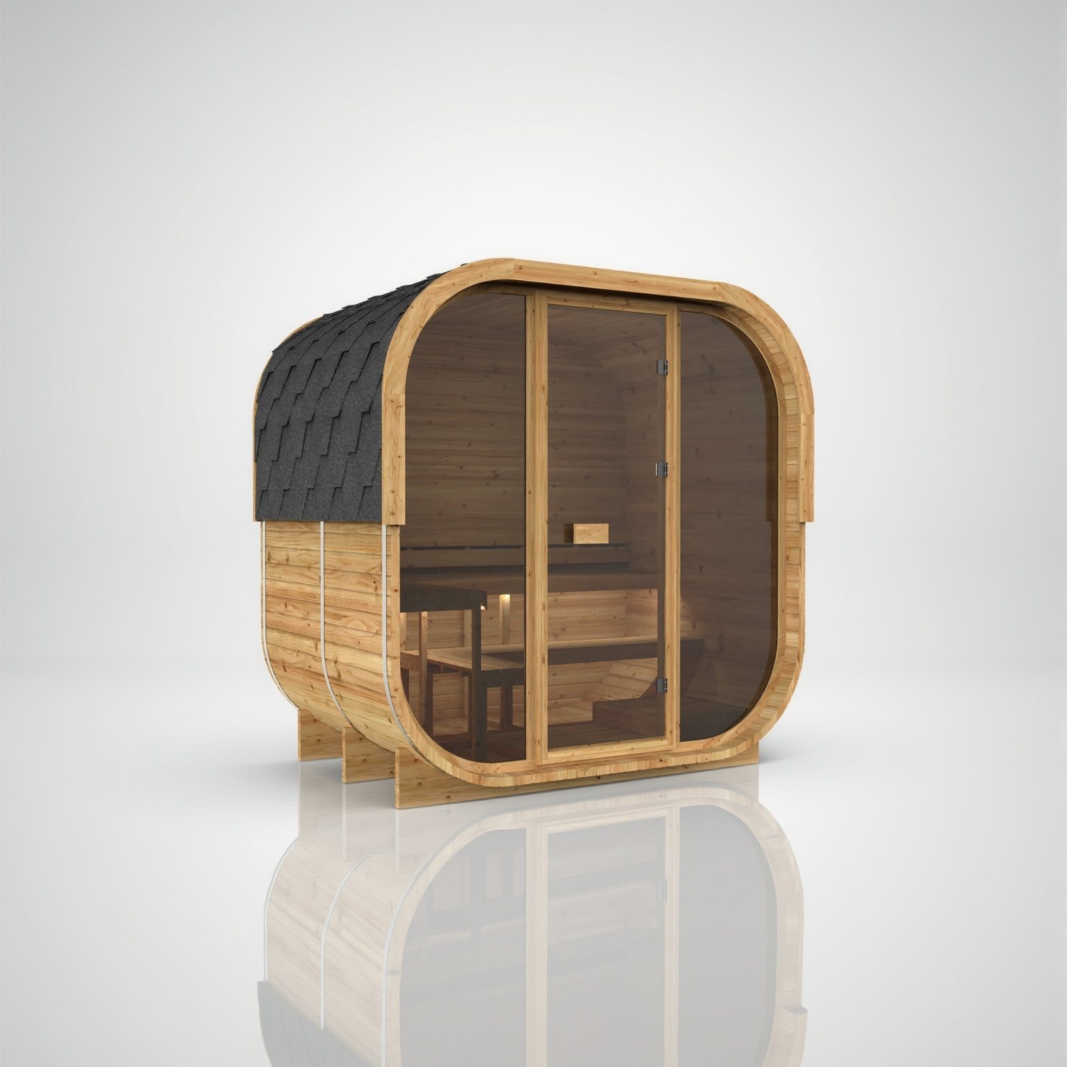Cube 210 Scandi – Skandinavische Gartensauna für bis zu vier Personen – Ansicht 5
