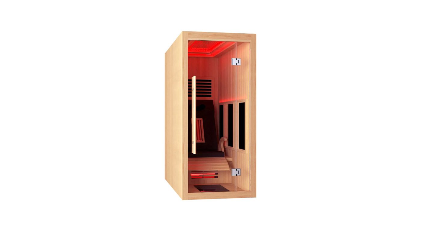 Infrarotkabine Zeder mit Massagesessel 90