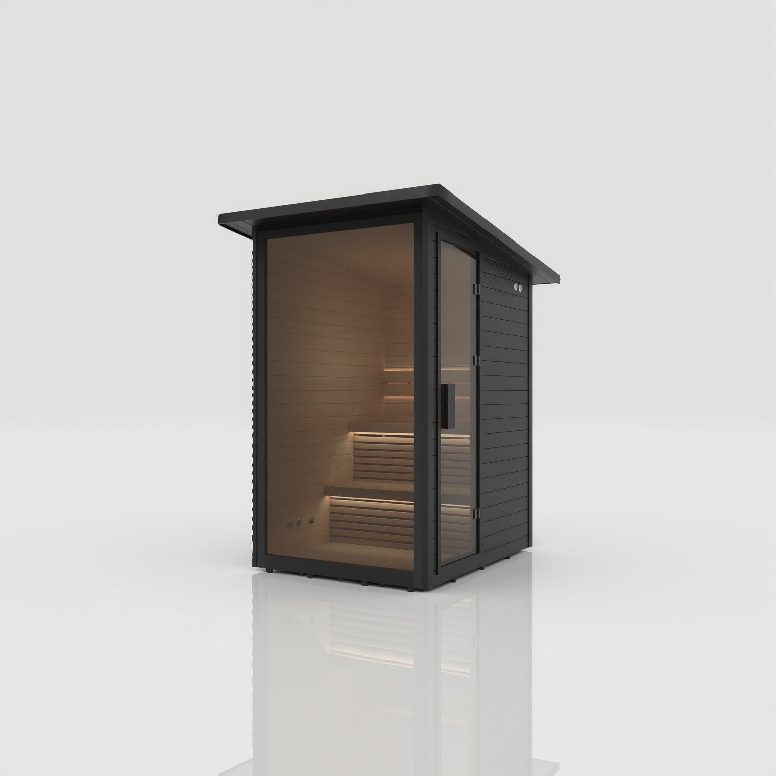 Mini Cabin – Die kleine Gartensauna mit klassischer Hüttenform – Ansicht 2