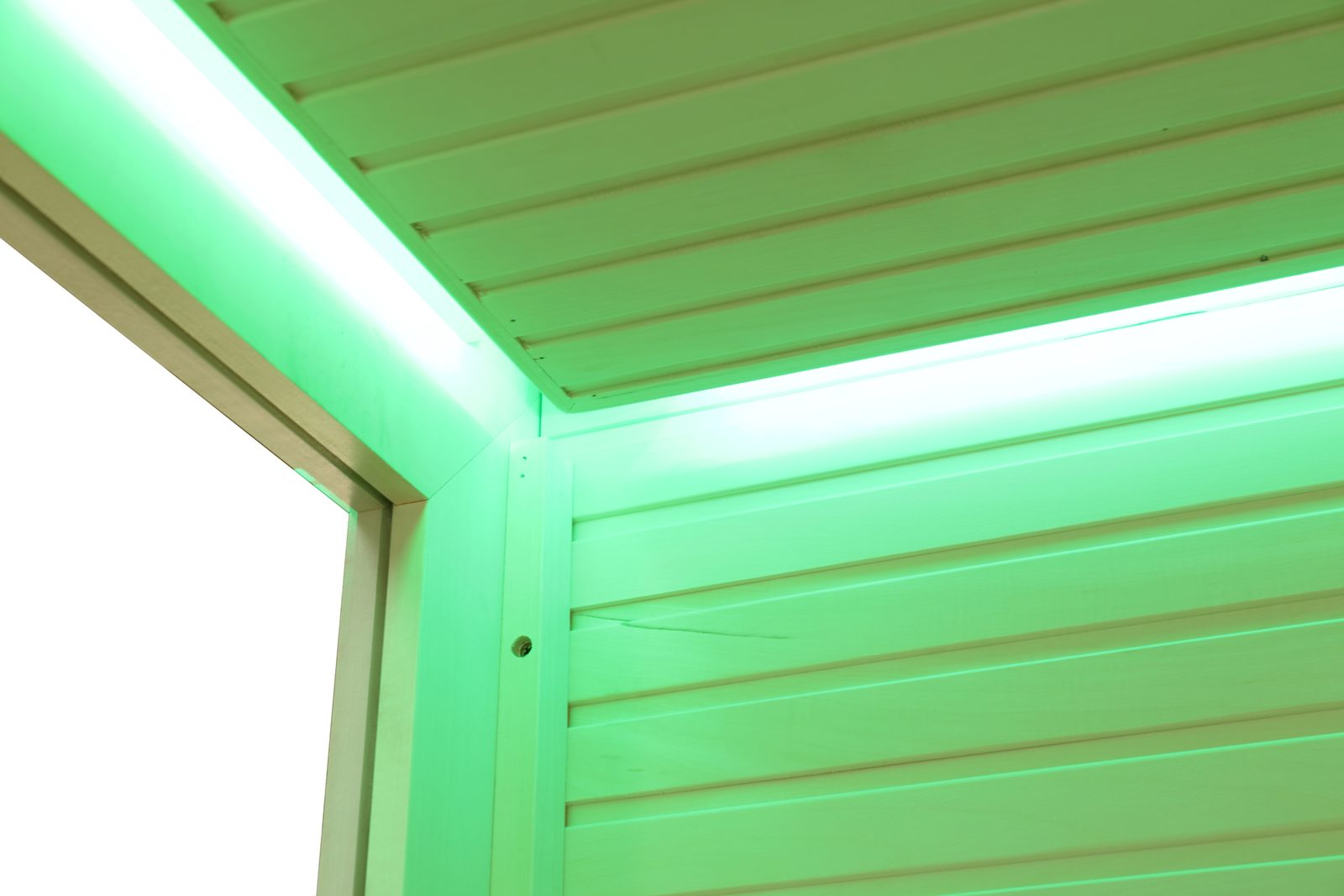 Innen Sauna Saas Fee Kristallwand 220 – Elementsauna aus Ayous-Holz mit Kristallwand und Farblicht – Ansicht 10