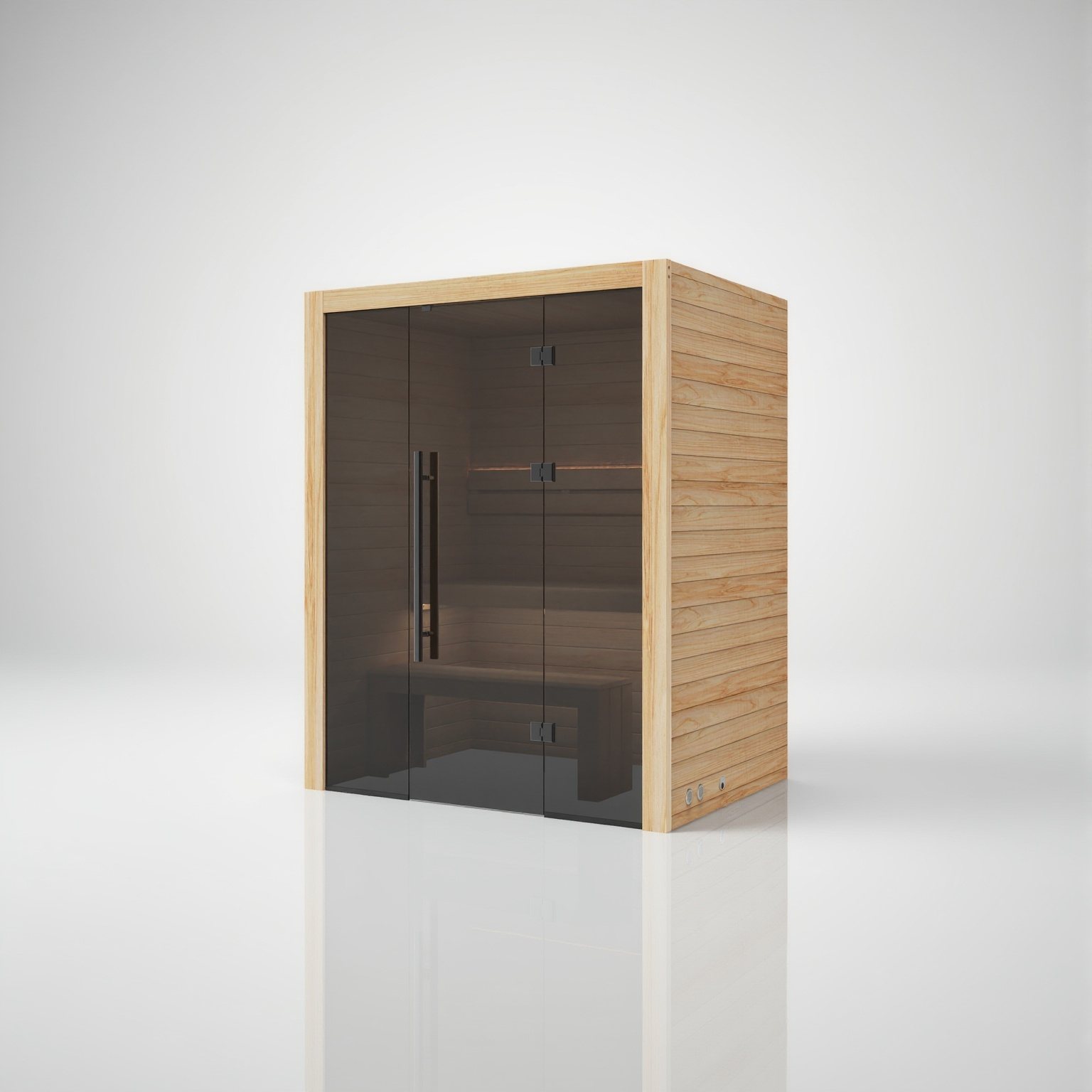 Traditional 160 Scandi – Echte finnische Sauna im hellen skandinavischen Holzkleid