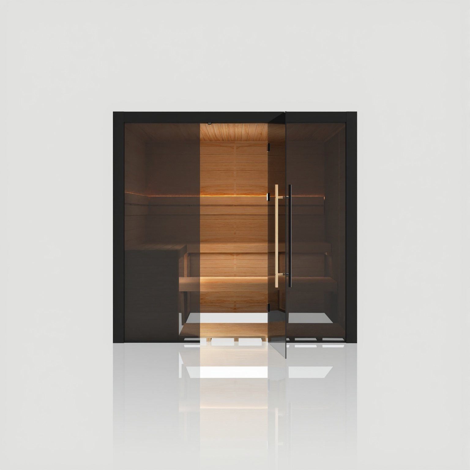 Traditional 210 Nero – Dunkle Sauna-Architektur für drei bis vier Personen – Ansicht 4
