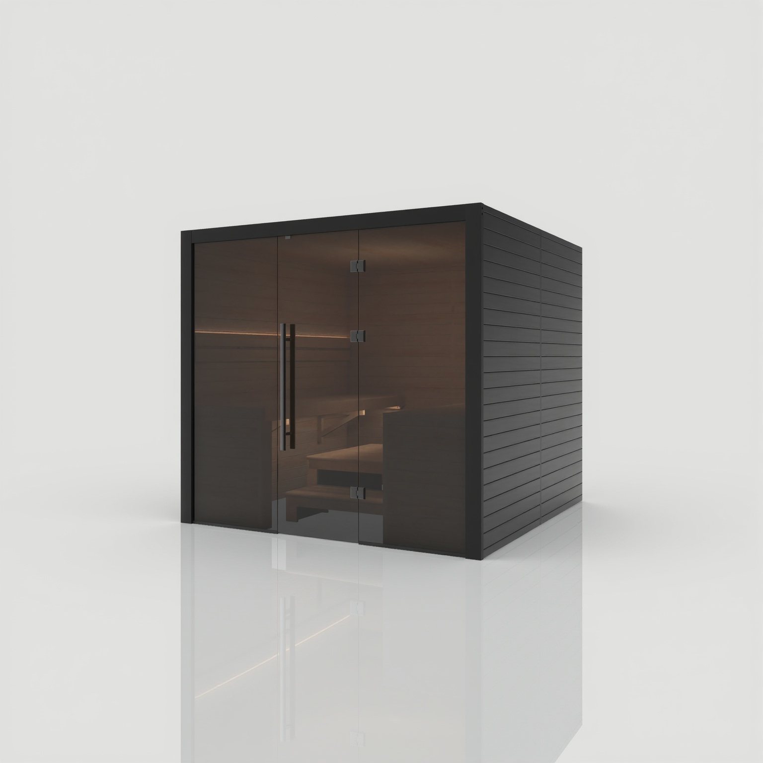 Traditional 220 Nero – Die grosse dunkle Indoor-Sauna für bis zu sechs Personen