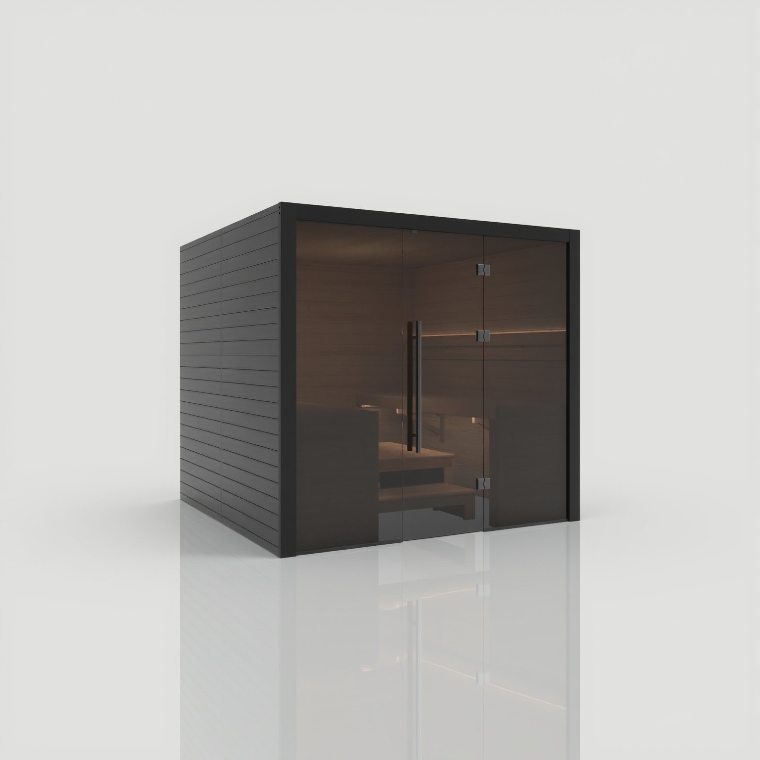 Traditional 220 Nero – Die grosse dunkle Indoor-Sauna für bis zu sechs Personen – Ansicht 2