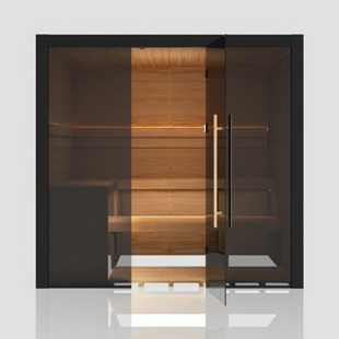 Traditional 210 Nero – Dunkle Sauna-Architektur für drei bis vier Personen